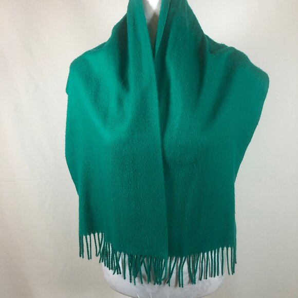 ⭐ RARE Vintage Dana Ashley™ “Cashmyarn” Emerald Scarf — Made in Japan — RN 14754 - Picture 5 of 10